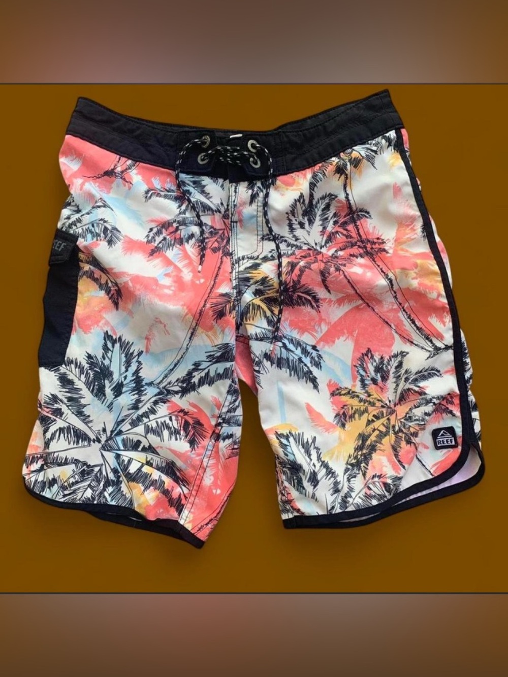 Y2K Surfer Grunge Reef Tropical Board Shorts